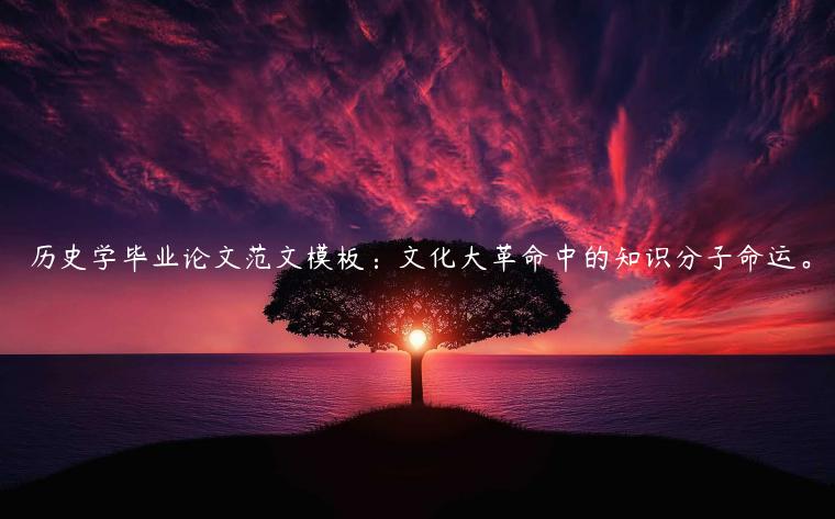 历史学毕业论文范文模板：文化大革命中的知识分子命运。